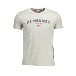 US POLO T-SHIRT KURZE ÄRMEL HERREN GRAU