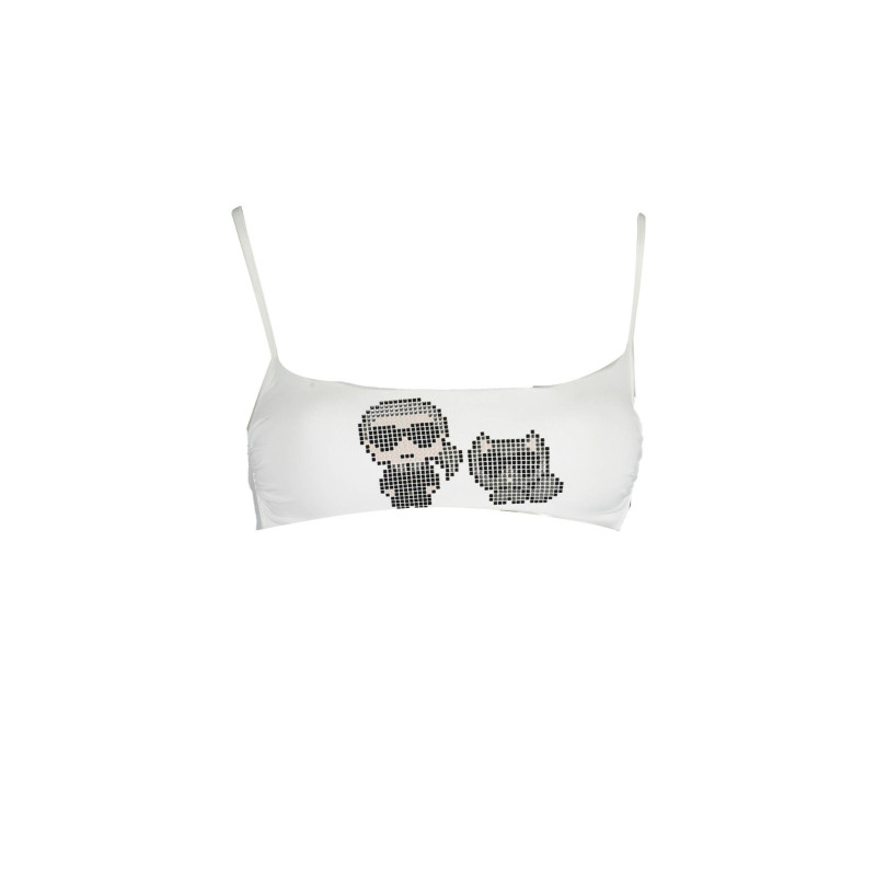 KARL LAGERFELD BEACHWEAR SWIMSUIT TOP WOMEN WHITE
