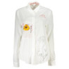 CAMISA DE MANGA LARGA DESIGUAL MUJER BLANCA