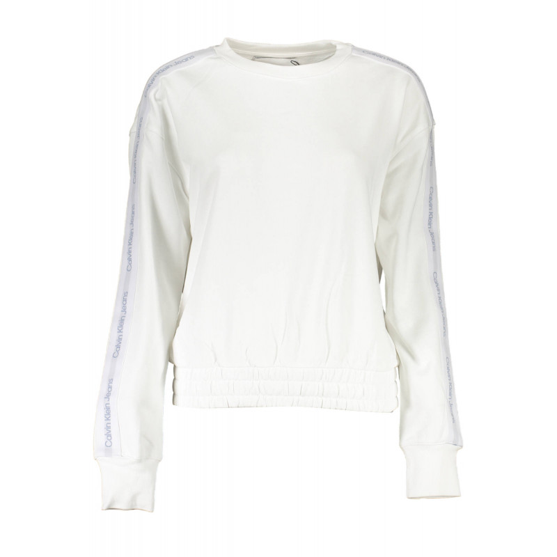 SUDADERA CALVIN KLEIN SIN CREMALLERA MUJER BLANCO
