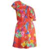 DESIGUAL RED SHORT DRESS FOR WOMEN