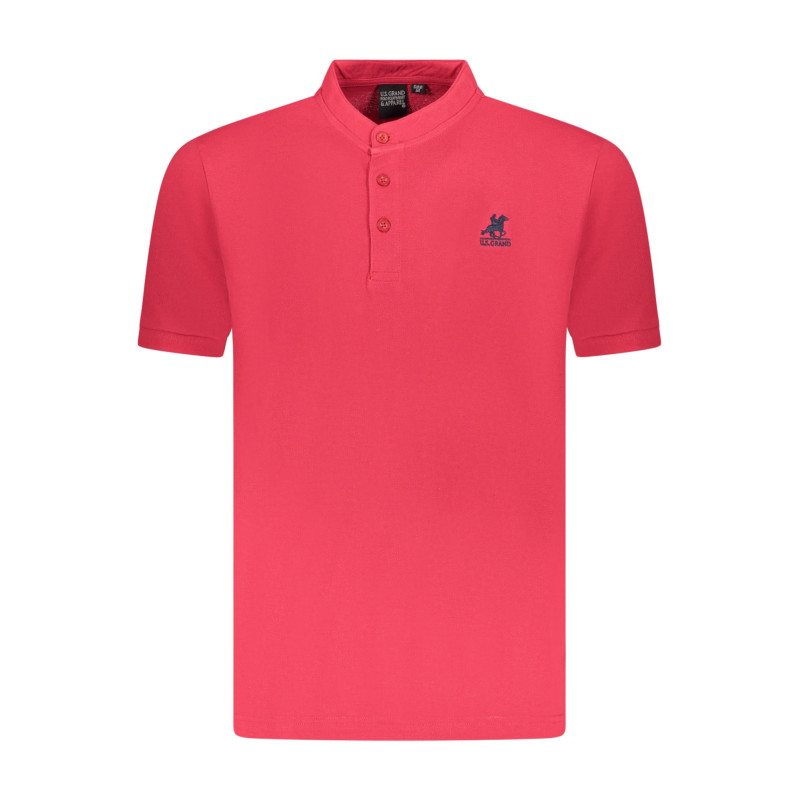 US GRAND Herren-Poloshirt mit kurzen Ärmeln, Rot
