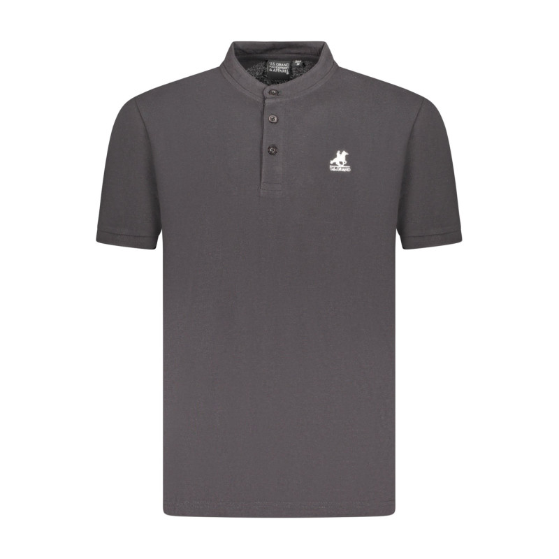 Chemise polo US Grand Polo à manches courtes pour homme, noire