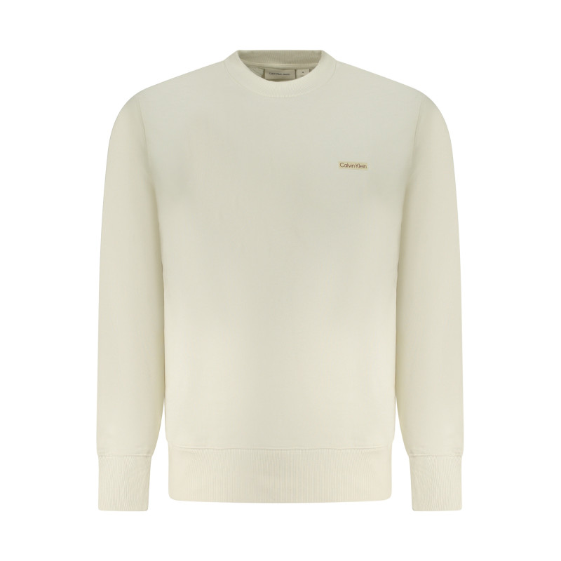 Sweat-shirt sans fermeture éclair Calvin Klein pour homme Beige