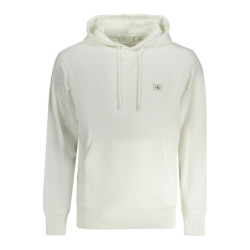 Sweat-shirt zippé homme Calvin Klein blanc