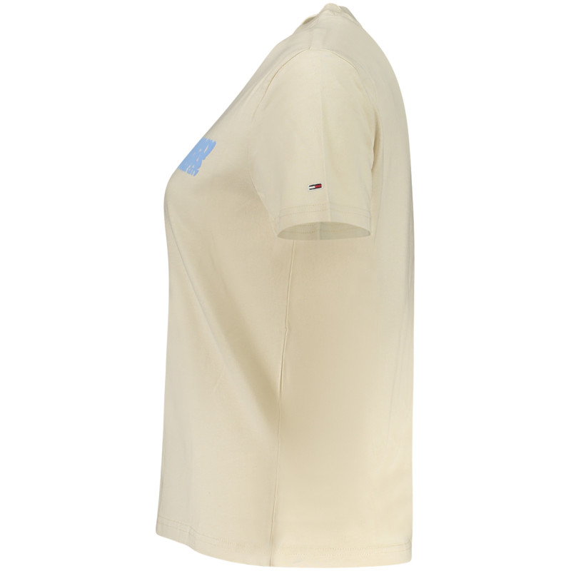 T-SHIRT À MANCHES COURTES TOMMY HILFIGER FEMME BEIGE