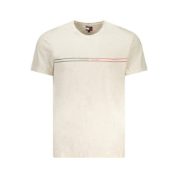 TOMMY HILFIGER T-SHIRT MANICHE CORTE UOMO BEIGE