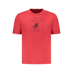 US GRAND MEN'S SHORT-SLEEVED RED T-SHIRT