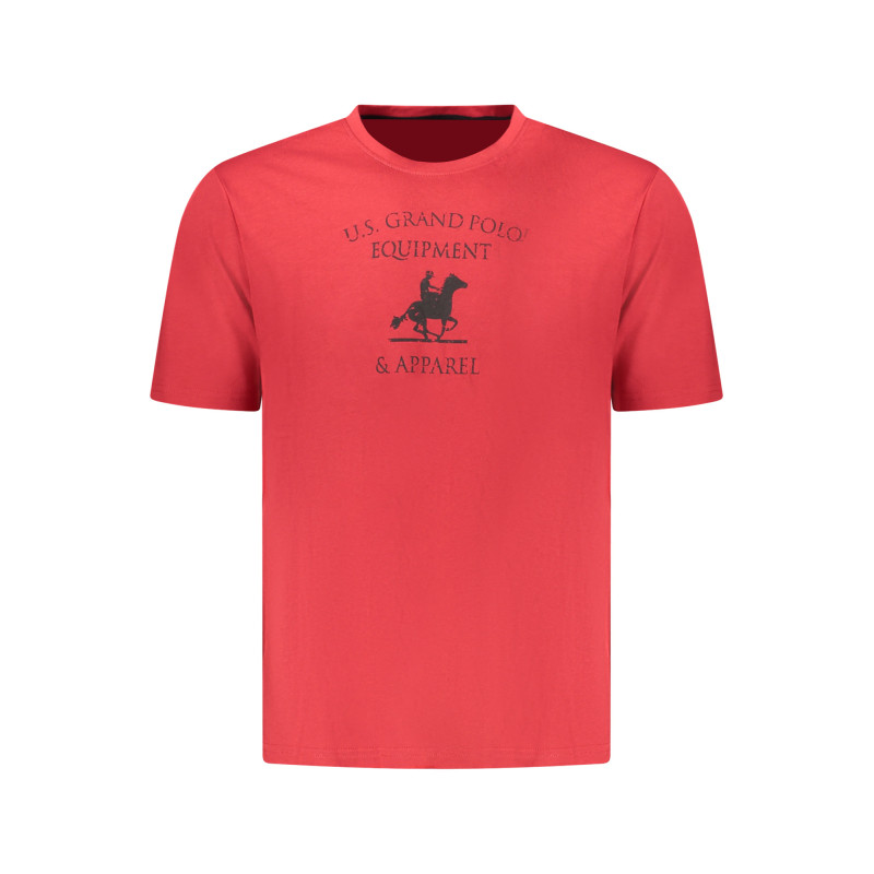 US GRAND MEN'S SHORT-SLEEVED RED T-SHIRT