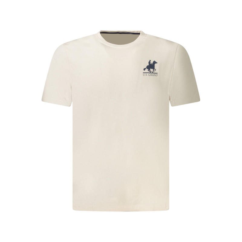 US GRAND Herren-T-Shirt mit kurzen Ärmeln, beige