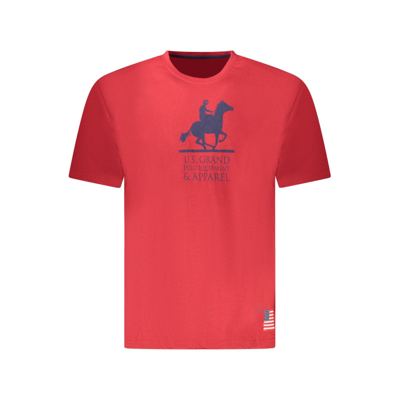 T-shirt rouge à manches courtes pour homme US GRAND