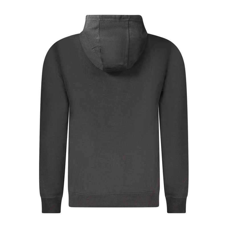 SWEAT-SHIRT NOIR À FERMETURE ÉCLAIR POUR HOMME US GRAND