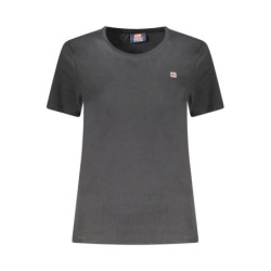 NORUEGA 1963 CAMISETA DE MANGA CORTA PARA MUJER NEGRA