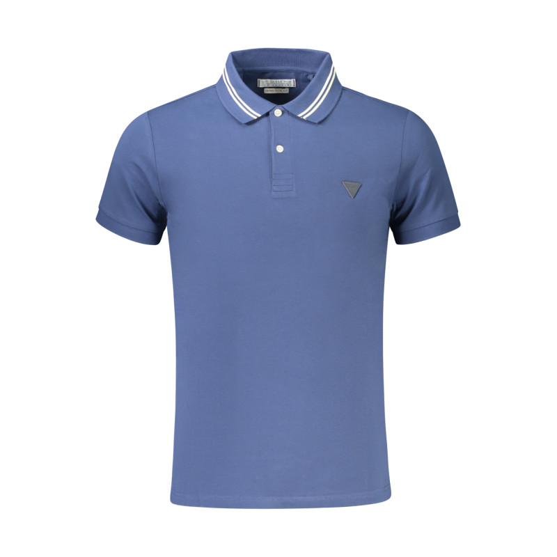 Polo Guess Jeans à manches courtes pour homme Bleu