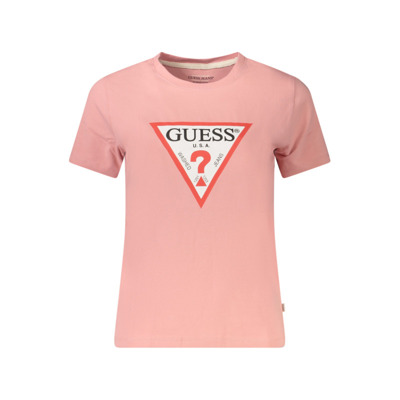 GUESS JEANS DAMEN KURZARM T-SHIRT ROSA