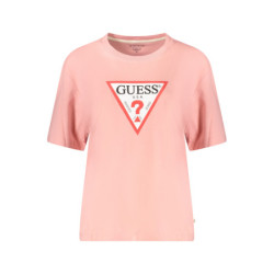 GUESS JEANS DAMEN KURZARM T-SHIRT ROSA