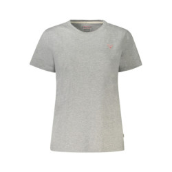GUESS JEANS T-SHIRT MANICHE CORTE DONNA GRIGIO