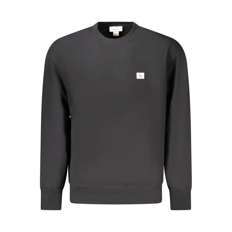 Sweat-shirt zippé noir Calvin Klein pour homme