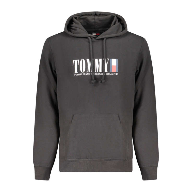 Sweat zippé noir Tommy Hilfiger pour homme