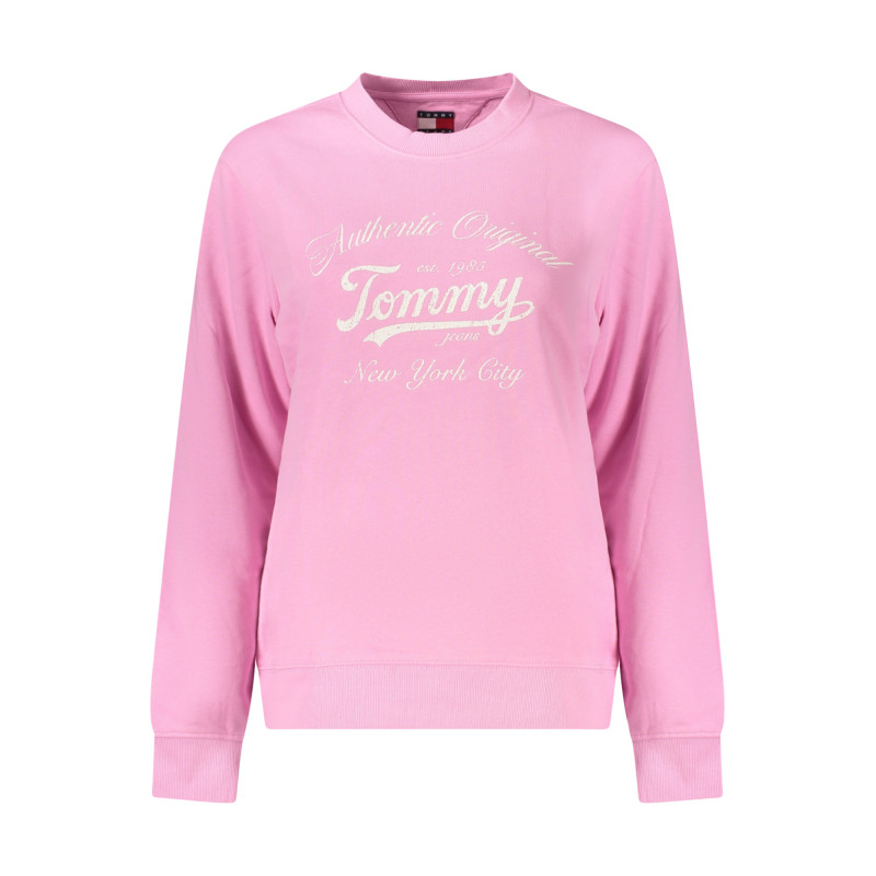 SUDADERA TOMMY HILFIGER ROSA CON CREMALLERA PARA MUJER