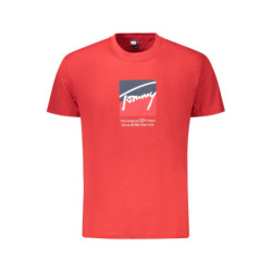 T-SHIRT À MANCHES COURTES TOMMY HILFIGER POUR HOMME, ROUGE
