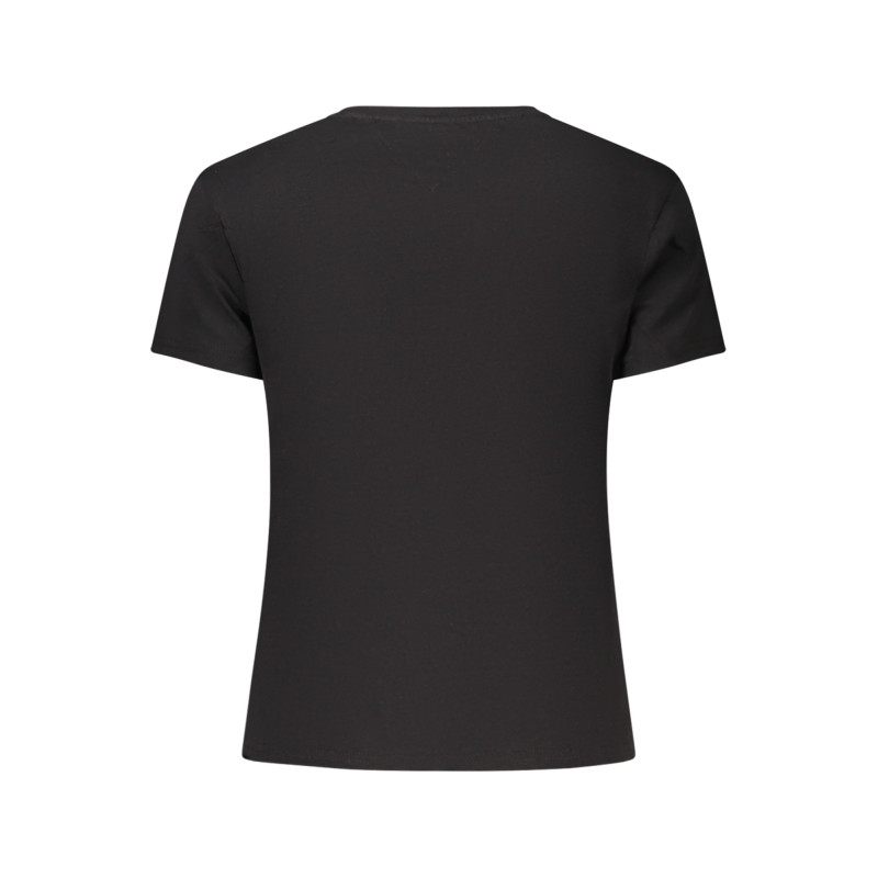 TOMMY HILFIGER DAMEN KURZARM T-SHIRT SCHWARZ