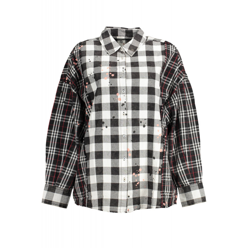 DESIGUAL LANGARM-HEMD DAMEN SCHWARZ