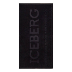 ICEBERG MEN'S BLACK BEACH TOWEL