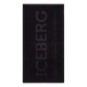 ICEBERG MEN'S BLACK BEACH TOWEL