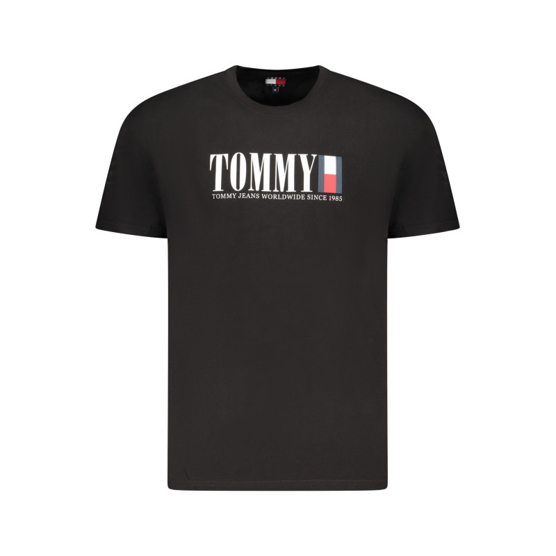 TOMMY HILFIGER HERREN KURZARM T-SHIRT SCHWARZ