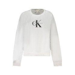 CALVIN KLEIN DAMEN-SWEATSHIRT MIT ZIP-UP WEISS