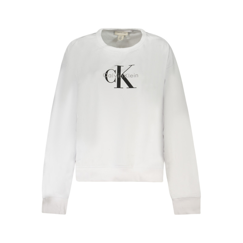 CALVIN KLEIN WOMEN'S ZIP-UP SWEATSHIRT WHITE