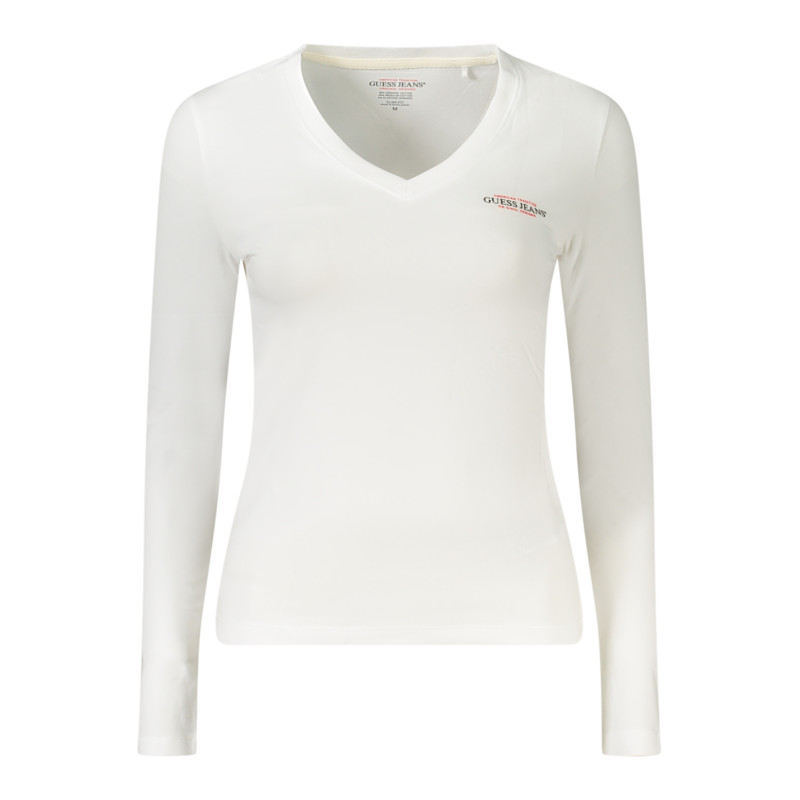 GUESS JEANS T-SHIRT MANICHE LUNGHE DONNA BIANCO
