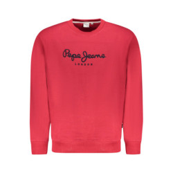 PEPE JEANS HERREN ROTES SWEATSHIRT MIT REISSVERSCHLUSS