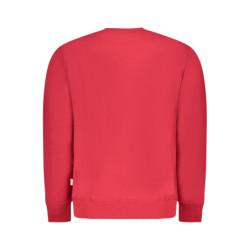 PEPE JEANS MEN'S RED ZIP-UP SWEATSHIRT