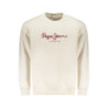 PEPE JEANS MEN'S WHITE ZIP-UP SWEATSHIRT