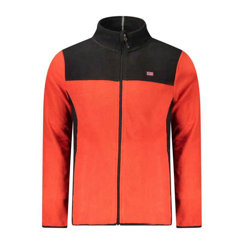 NORWAY 1963 FELPA CON ZIP UOMO ROSSO