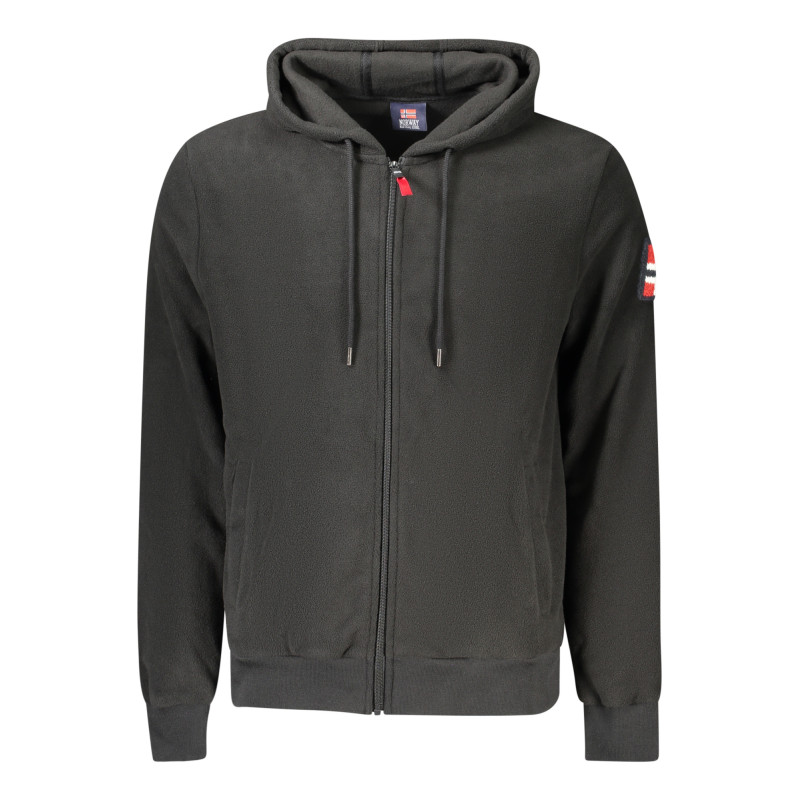 SUDADERA NEGRA CON CREMALLERA PARA HOMBRE NORWAY 1963