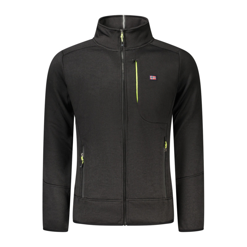 SUDADERA NEGRA CON CREMALLERA PARA HOMBRE NORWAY 1963