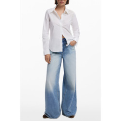 DESIGUAL DAMEN LANGARMSHIRT WEISS