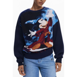 DESIGUAL WOMEN'S BLUE ZIP-UP SWEATSHIRT