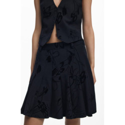 FALDA CORTA NEGRA DE MUJER DESIGUAL