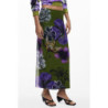 DESIGUAL WOMEN'S LONG GREEN SKIRT