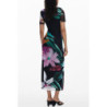 DESIGUAL WOMEN'S LONG BLACK DRESS