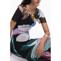 DESIGUAL LANGES SCHWARZES DAMENKLEID