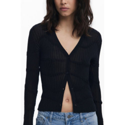 CARDIGAN NOIR POUR FEMME DESIGUAL
