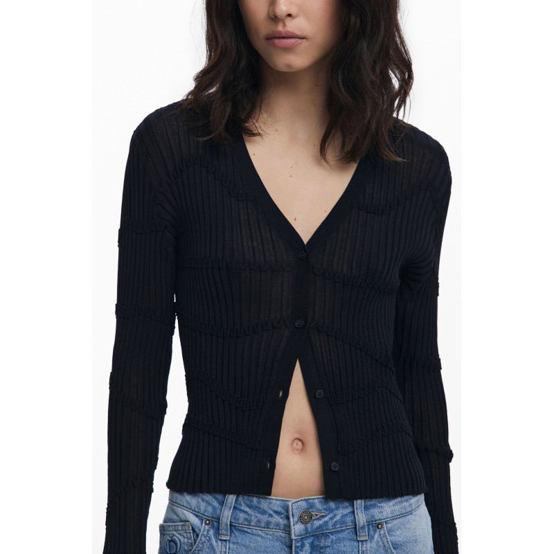DESIGUAL DAMEN-CARDIGAN SCHWARZ