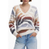 DESIGUAL WOMEN'S WHITE SWEATER