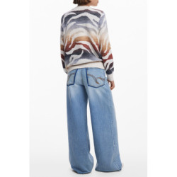 DESIGUAL MAGLIA DONNA BIANCO