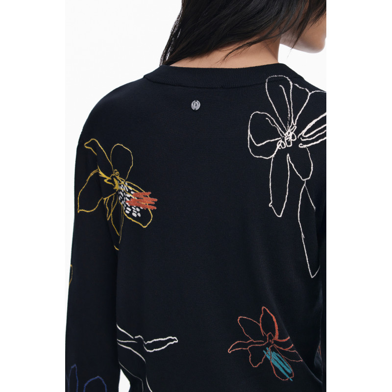 DESIGUAL DAMEN SCHWARZER PULLOVER